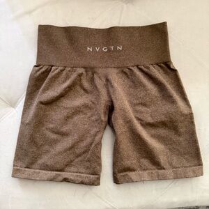 NVGTN Chocolate High-Waisted Shorts